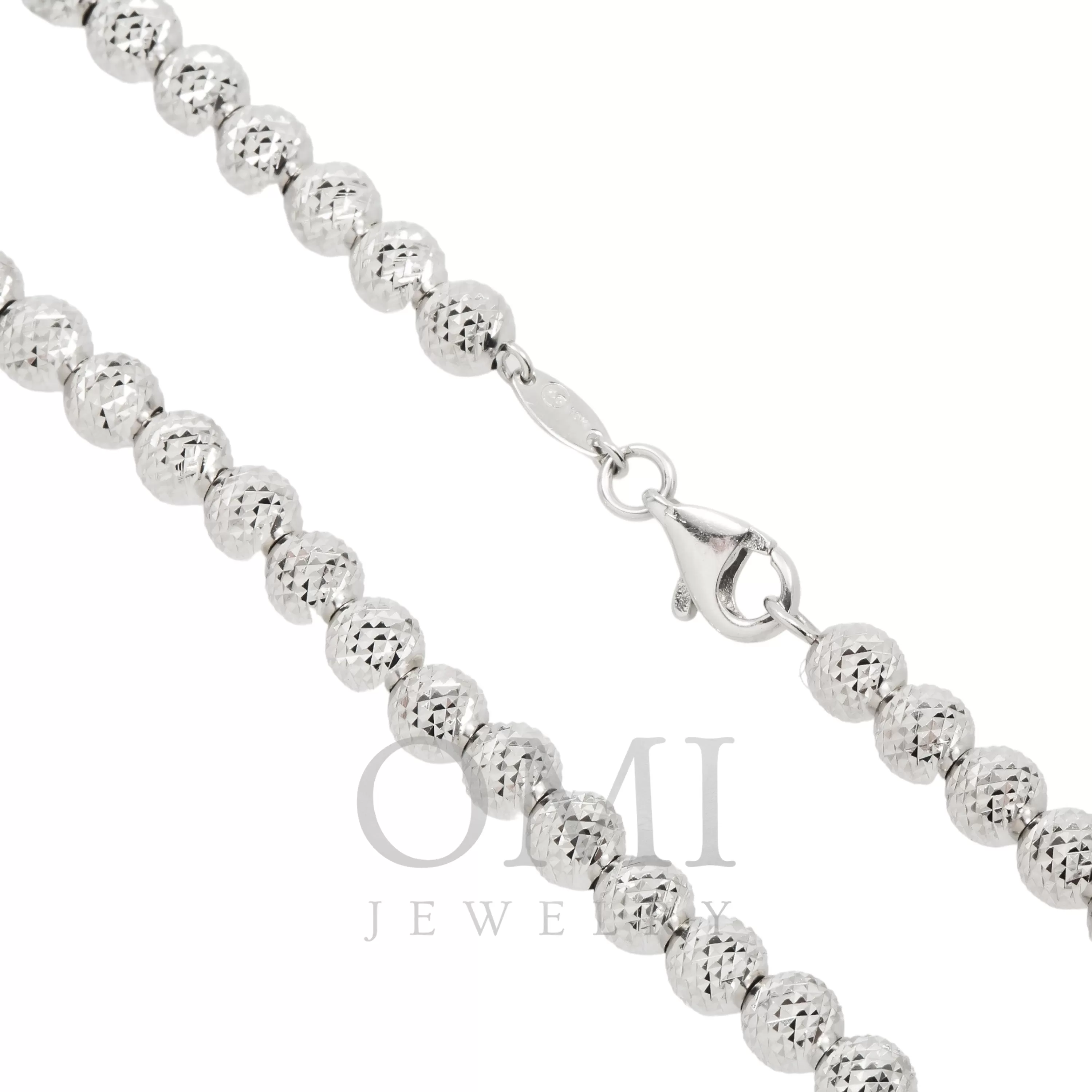 10K GOLD 4.91MM SOLID MOON BEAD CHAIN