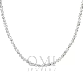 10K GOLD 4.91MM SOLID MOON BEAD CHAIN