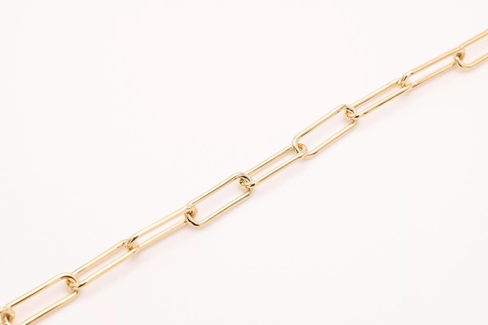 11mm Amelia Elongated Polished Cable Chain, 14K Gold Overlay Plated, Wholesale Jewelry Chain