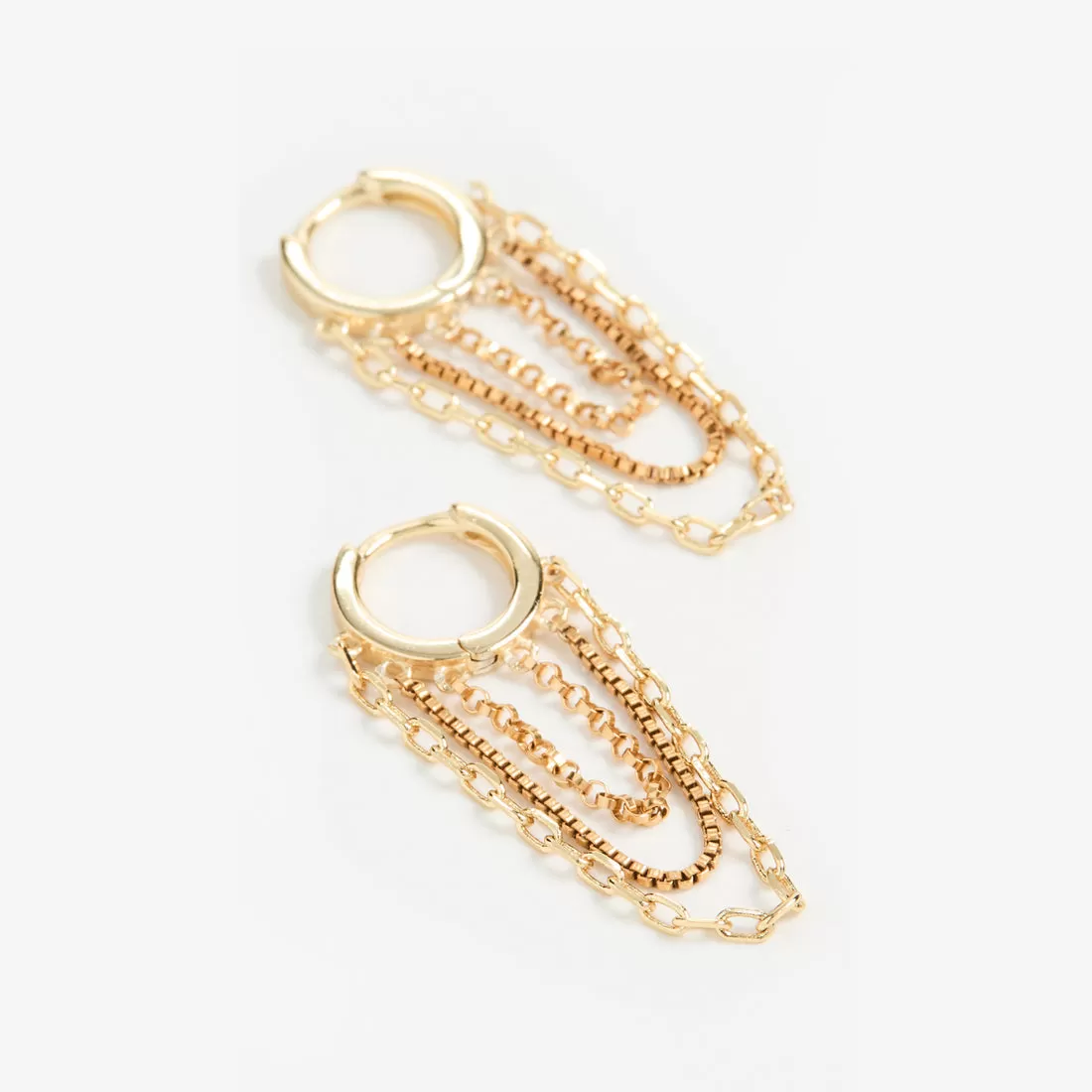 14K Gold Vermeil Paloma Chain Huggies