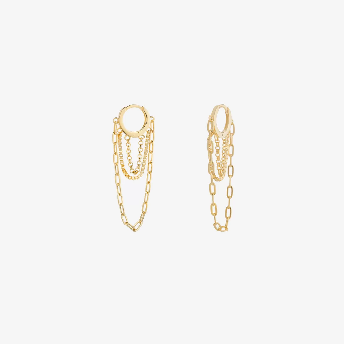 14K Gold Vermeil Paloma Chain Huggies