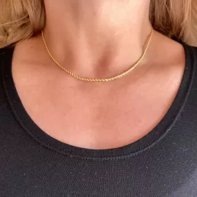 18k Solid Gold Rope Chain