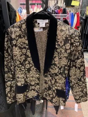 1980's Retro  Gold & Black Blazer Adult Size Medium