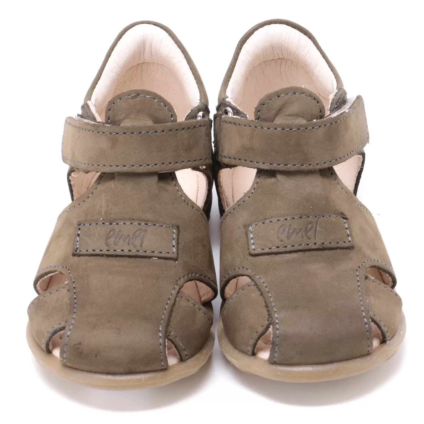 (2199-14) Emel khaki closed sandals