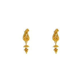 22K Yellow Gold Earrings (4.6gm)