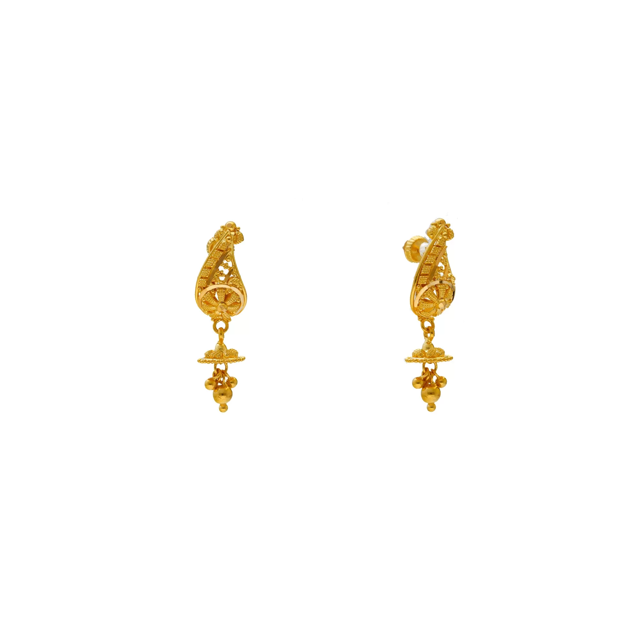 22K Yellow Gold Earrings (4.6gm)