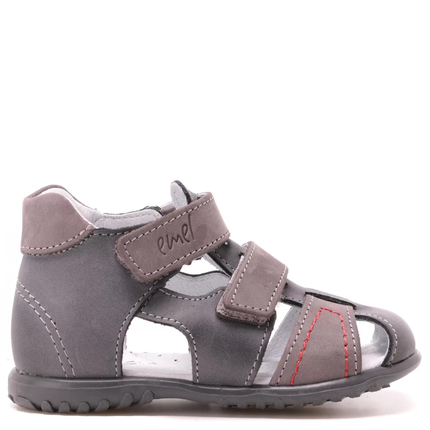 (2437-12) Emel grey closed sandals