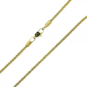 2mm Diamond Cut Popcorn Necklace