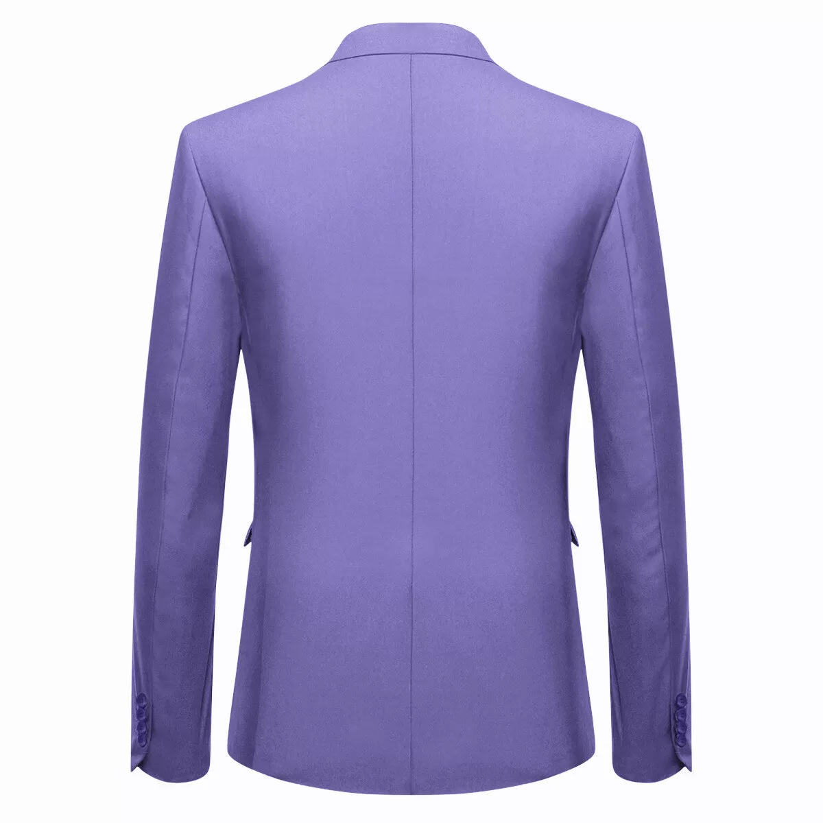 3-Piece One Button Formal Suit Purple Suit