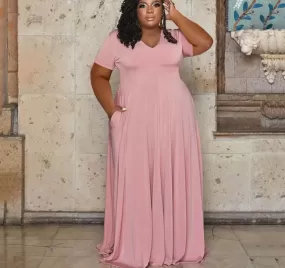 A-Line Long Plus Size Dress