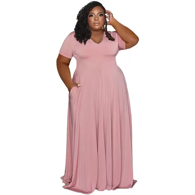 A-Line Long Plus Size Dress