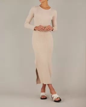 Afina Knit Dress - Beige