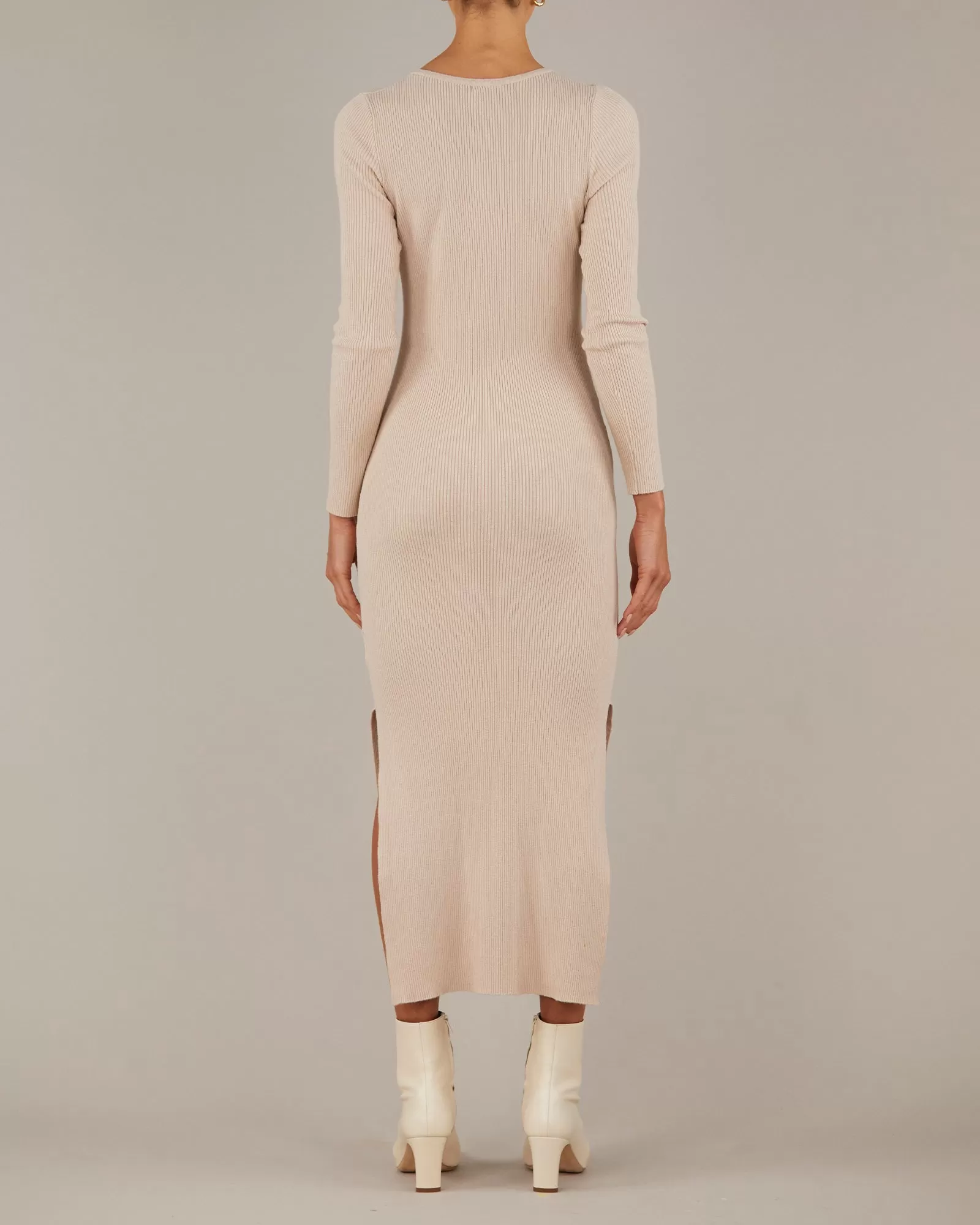 Afina Knit Dress - Beige