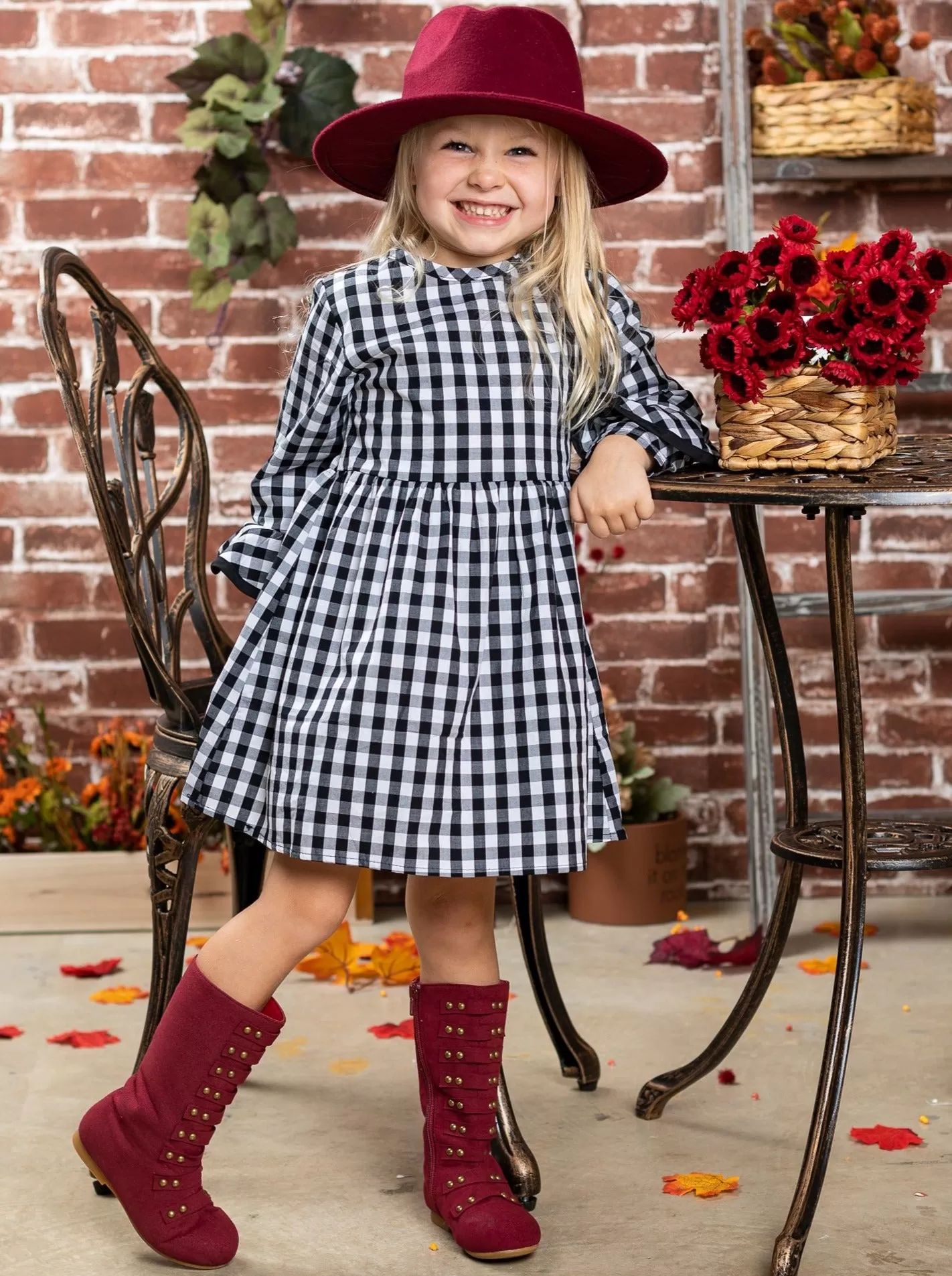 Always Glad In Plaid A-Line Dress