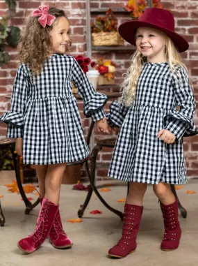 Always Glad In Plaid A-Line Dress