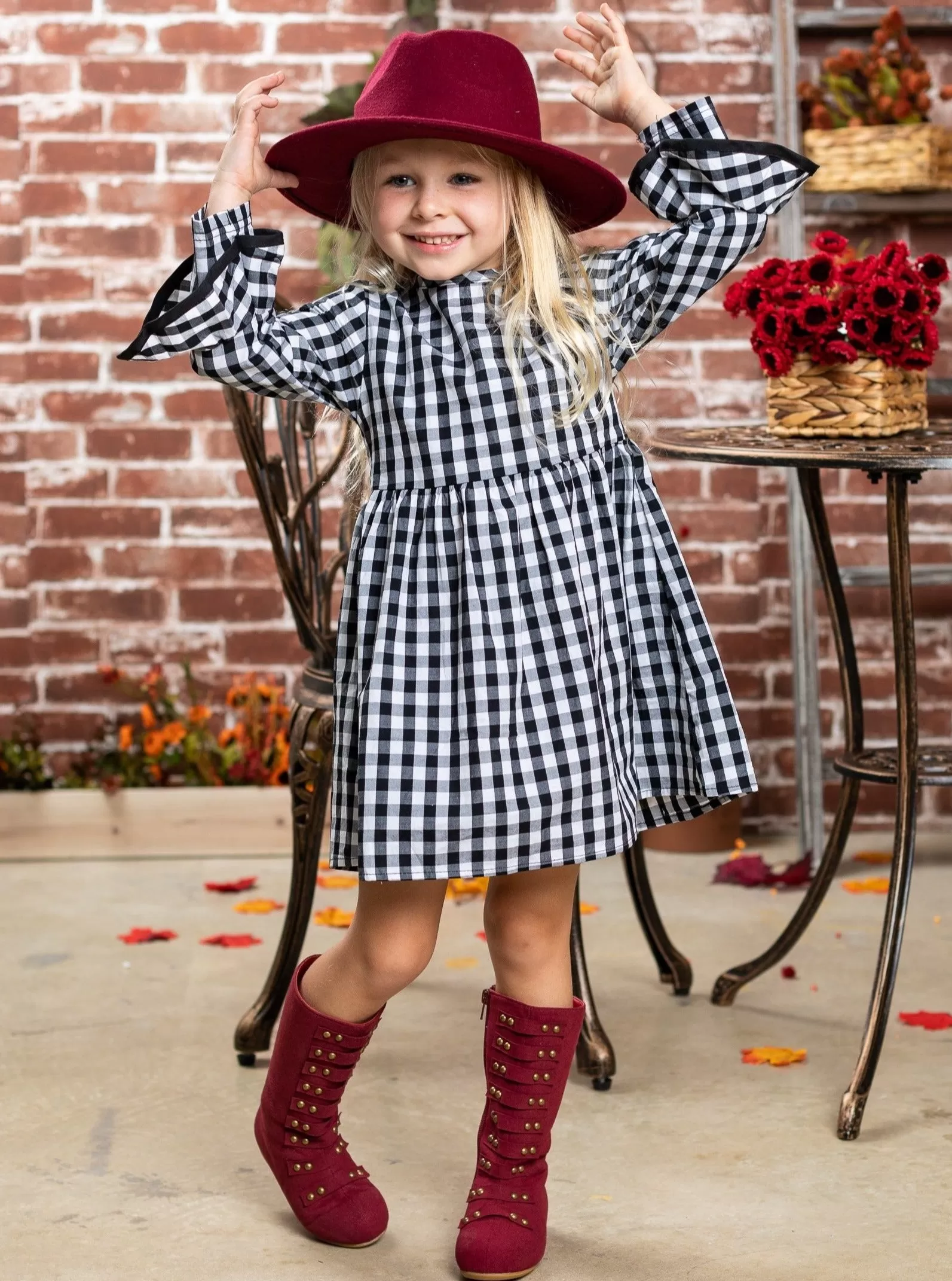 Always Glad In Plaid A-Line Dress