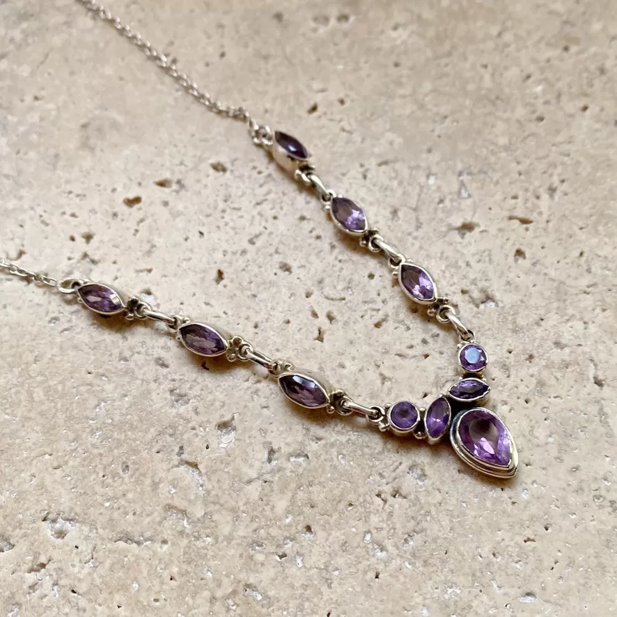 Amethyst Necklace - Indigo