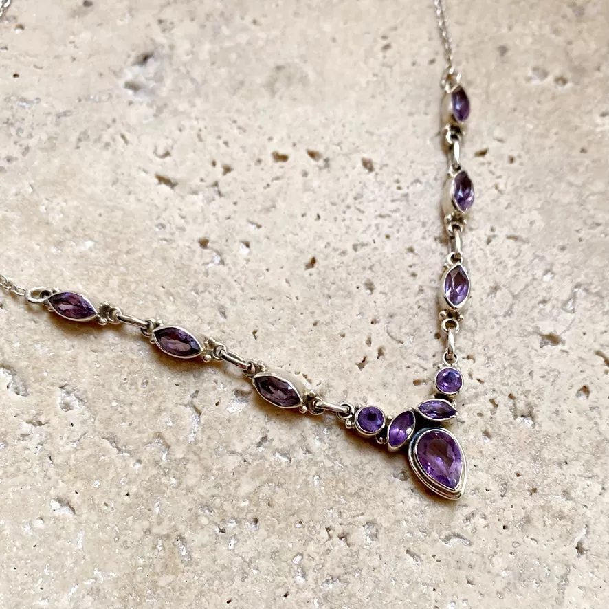 Amethyst Necklace - Indigo