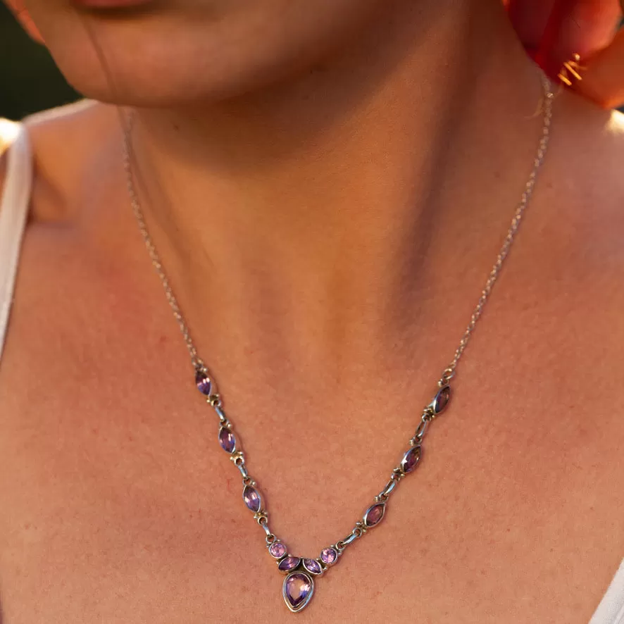 Amethyst Necklace - Indigo