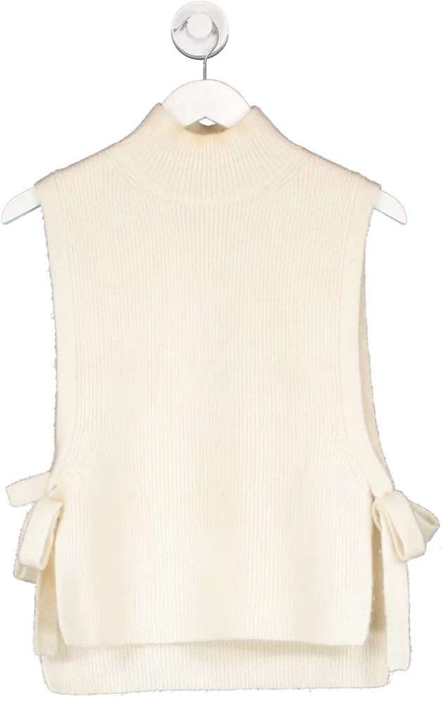 & Other Stories Cream Wool Bib Collar One Size