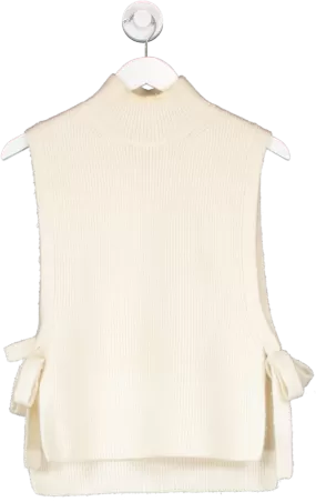 & Other Stories Cream Wool Bib Collar One Size