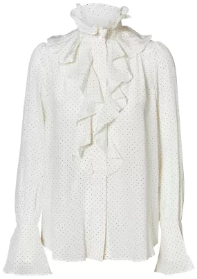 Anima Polka Dot Blouse White