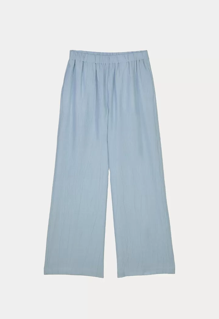 Ankle Length Textured Solid Pants