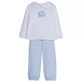 Applique Peter Pan Pant Set - Boy Elephant