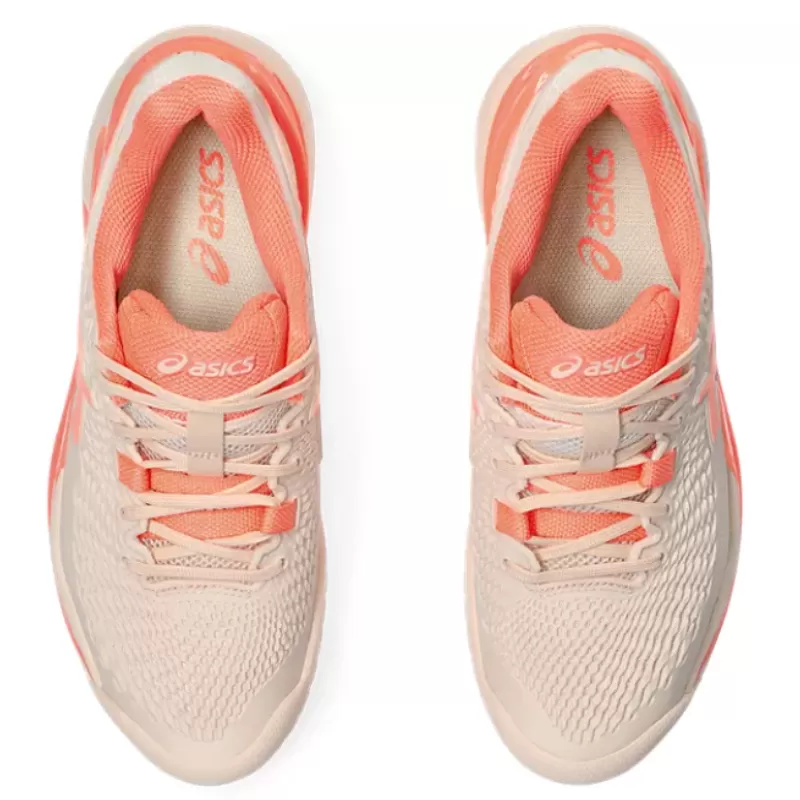 Asics Resolution 9 Women Tennis Shoes - Pear Pink/Sun Coral