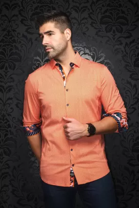 Au Noir Stretch Shirt | Zioni Orange