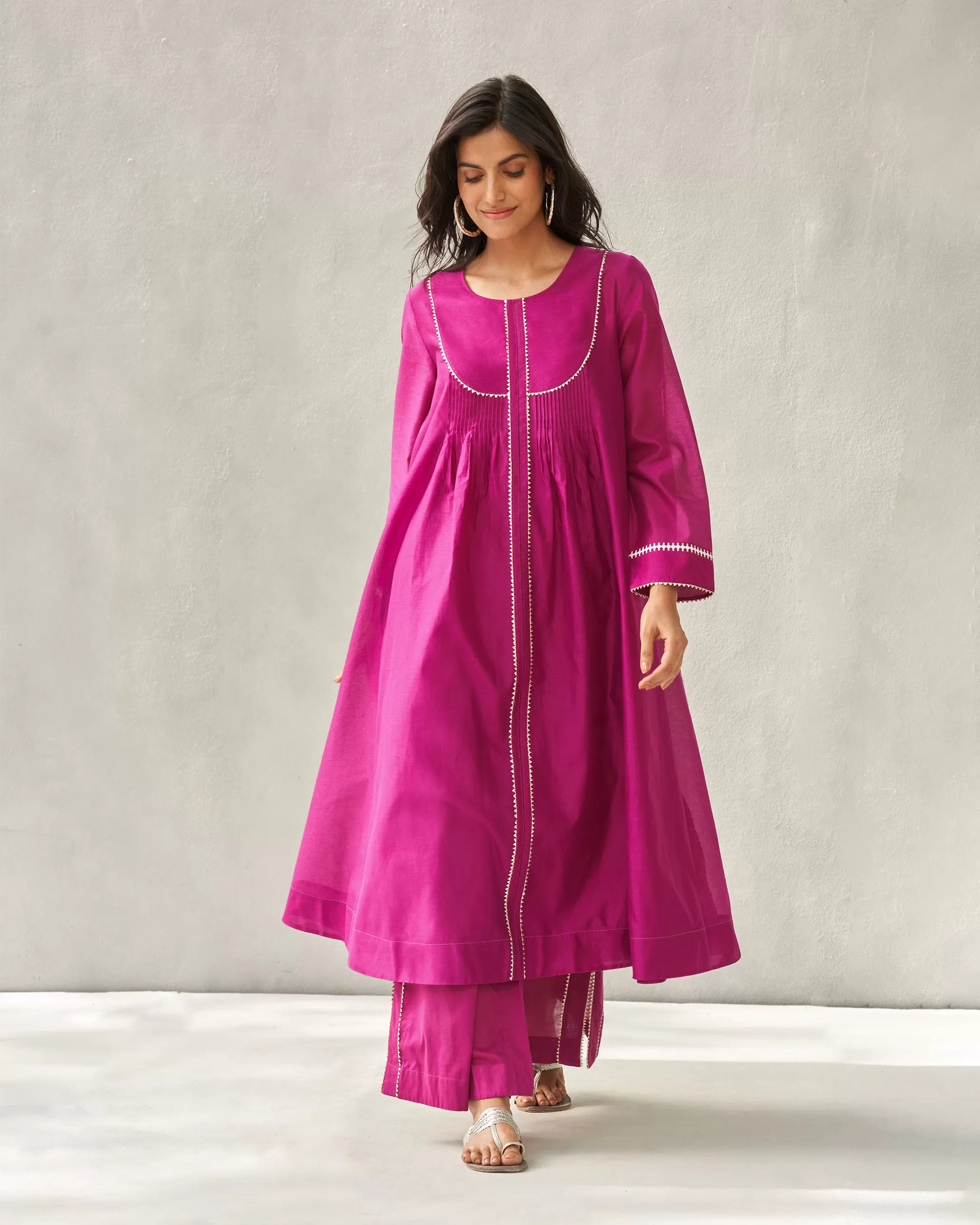 Ayat Kurta with Slip - Magenta