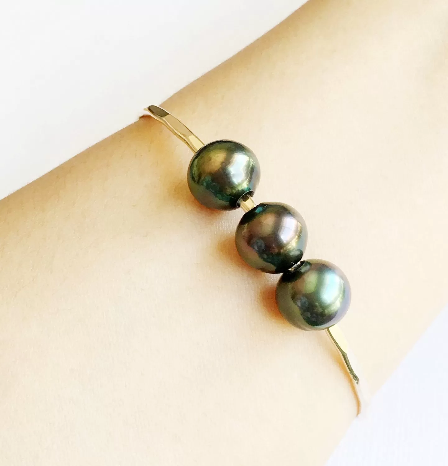 Bangle Paige - tahitian pearls  (B237)