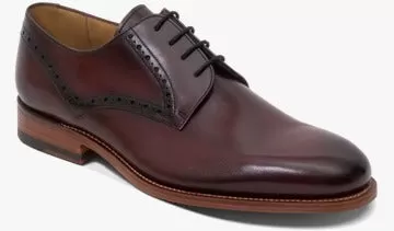 Barker Trent Derby Brogue Shoe - Burnished Burgundy Calf