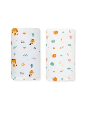 Best Combo- 100% Muslin Swaddle - Towel(Pack of 2)