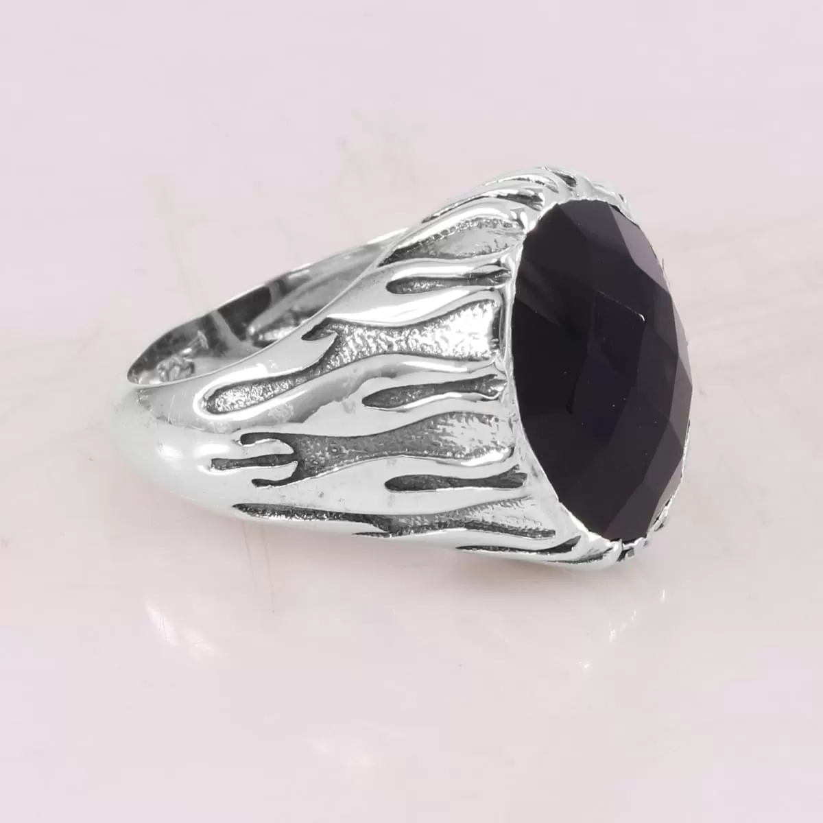 Black Onyx Ring 925 Sterling Silver Ring Onyx Ring Handmade Ring Gemstone,Bezel Setting Ring For Men's