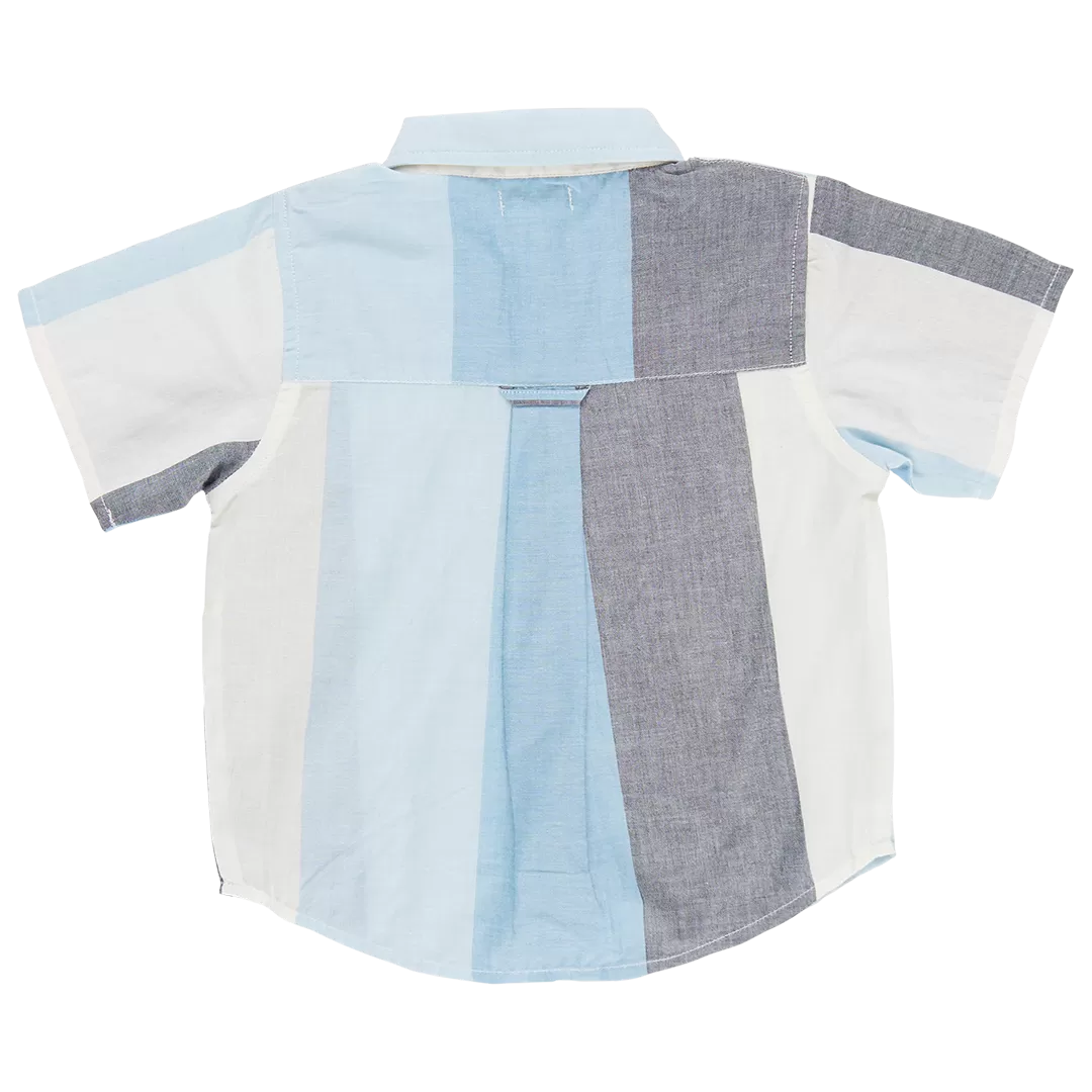 Blue Rooster Baby Boys Jack Shirt - Ocean Stripe