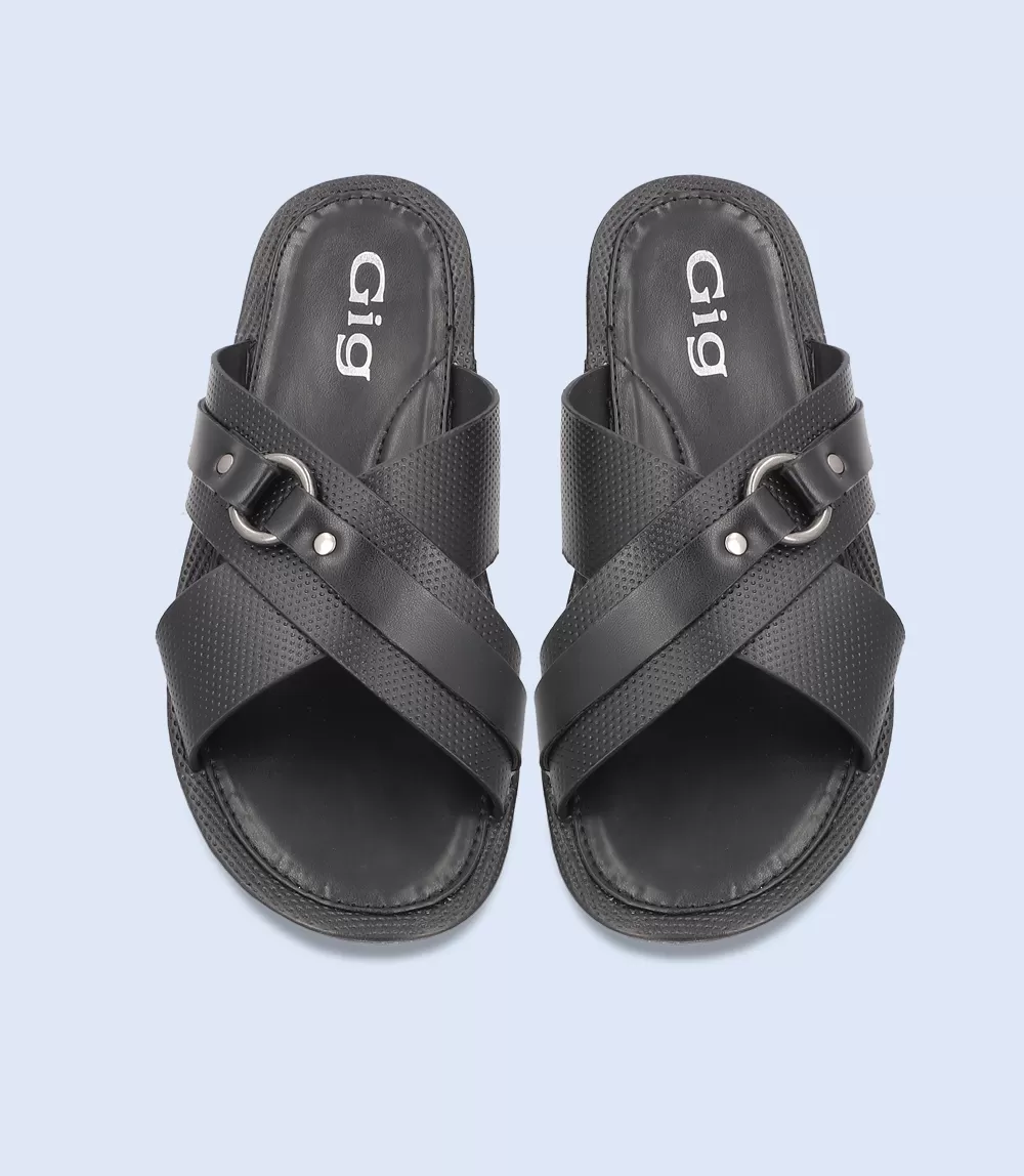 BM4846-BLACK-Men Slipper