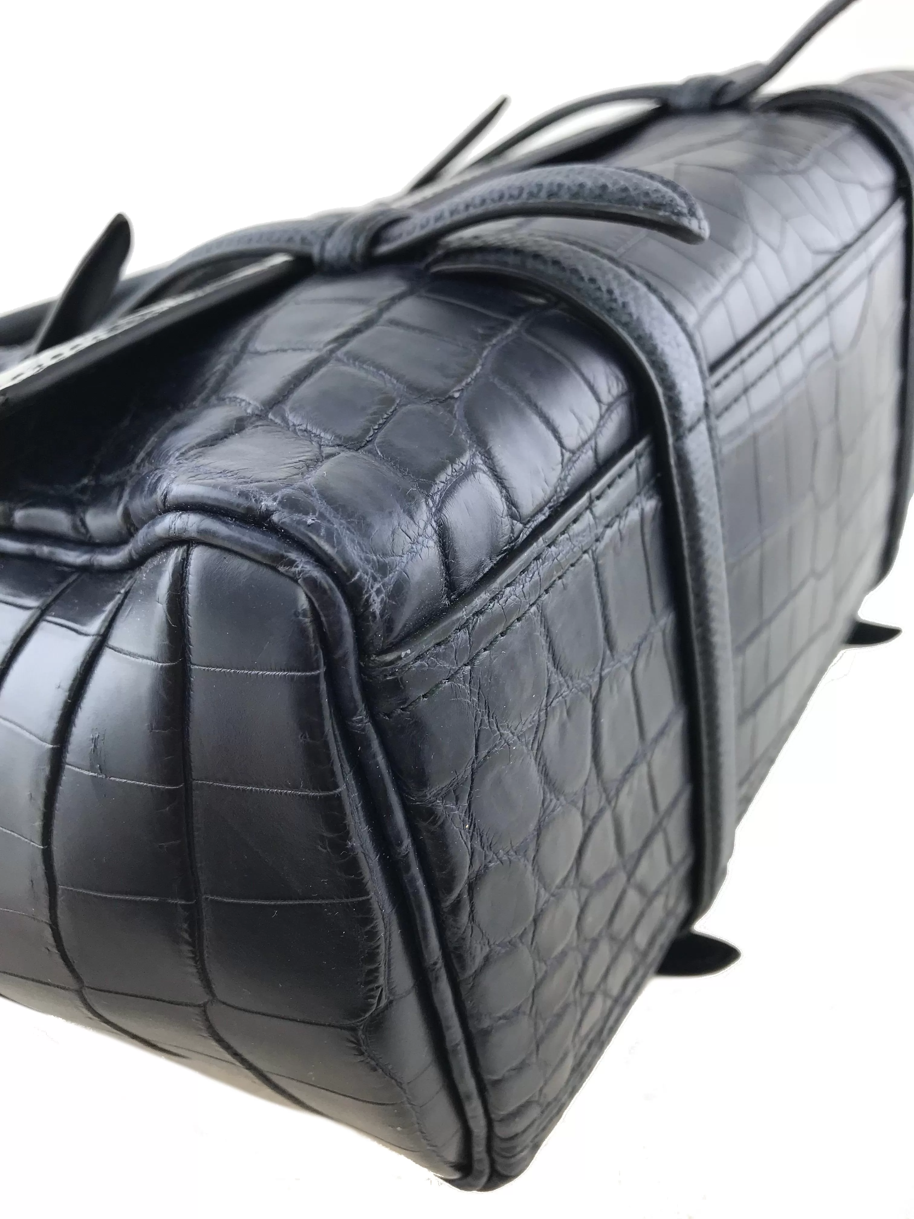 Bottega Veneta Crocodile Monaco Medium Bag