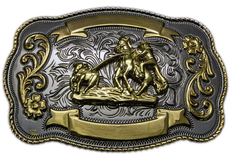 Brigalow Calf Roping Trophy Buckle - TB-06