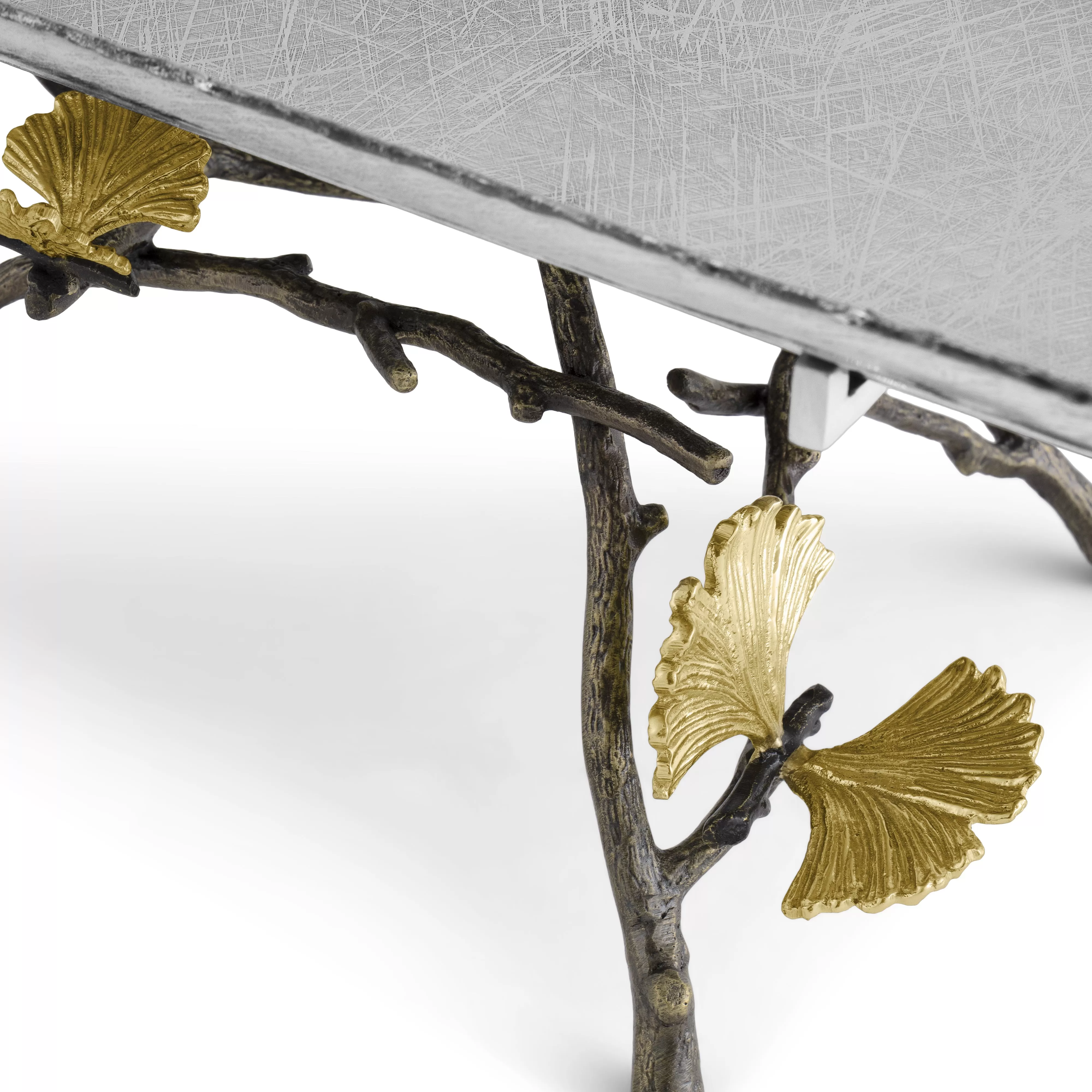 Butterfly Ginkgo Footed Tray