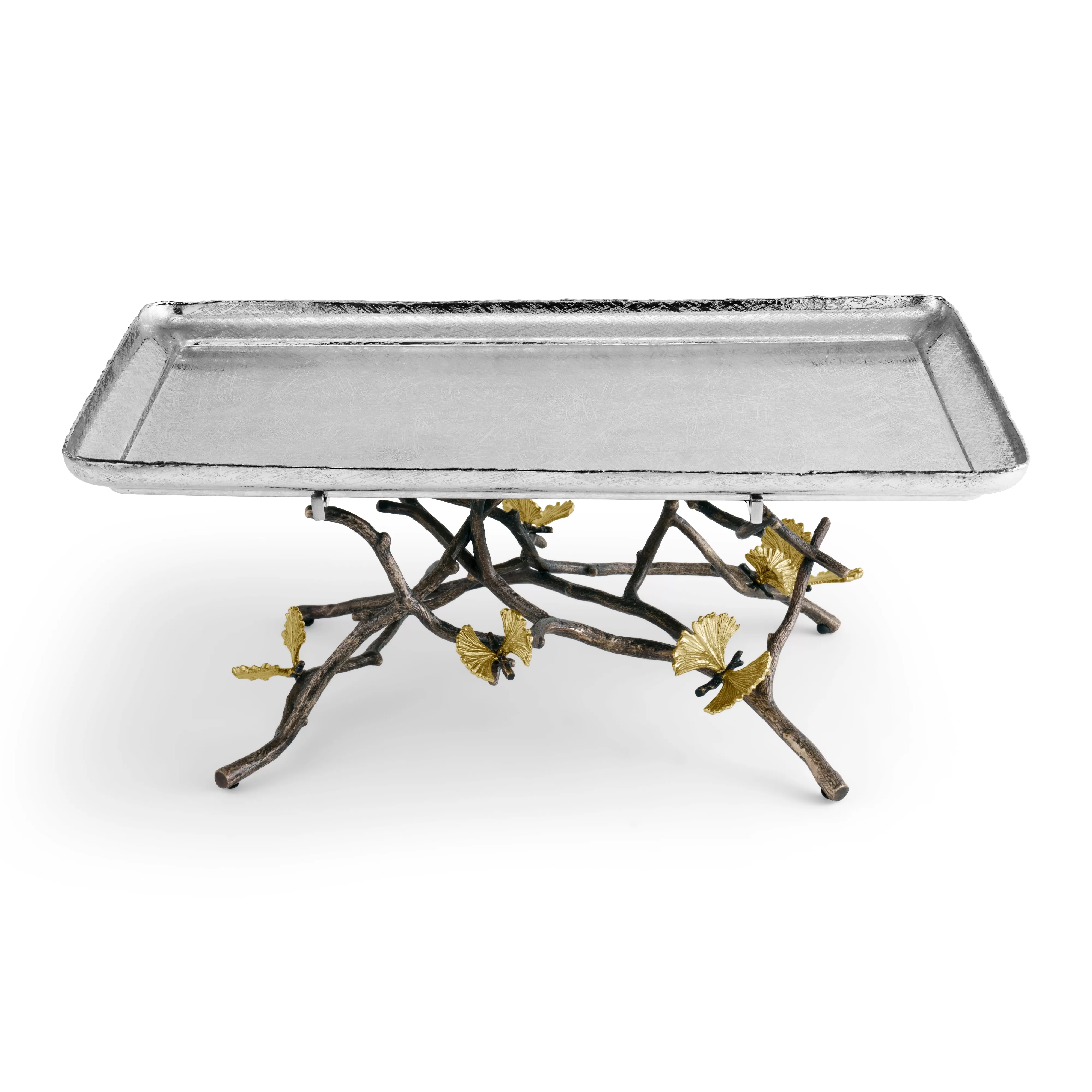 Butterfly Ginkgo Footed Tray