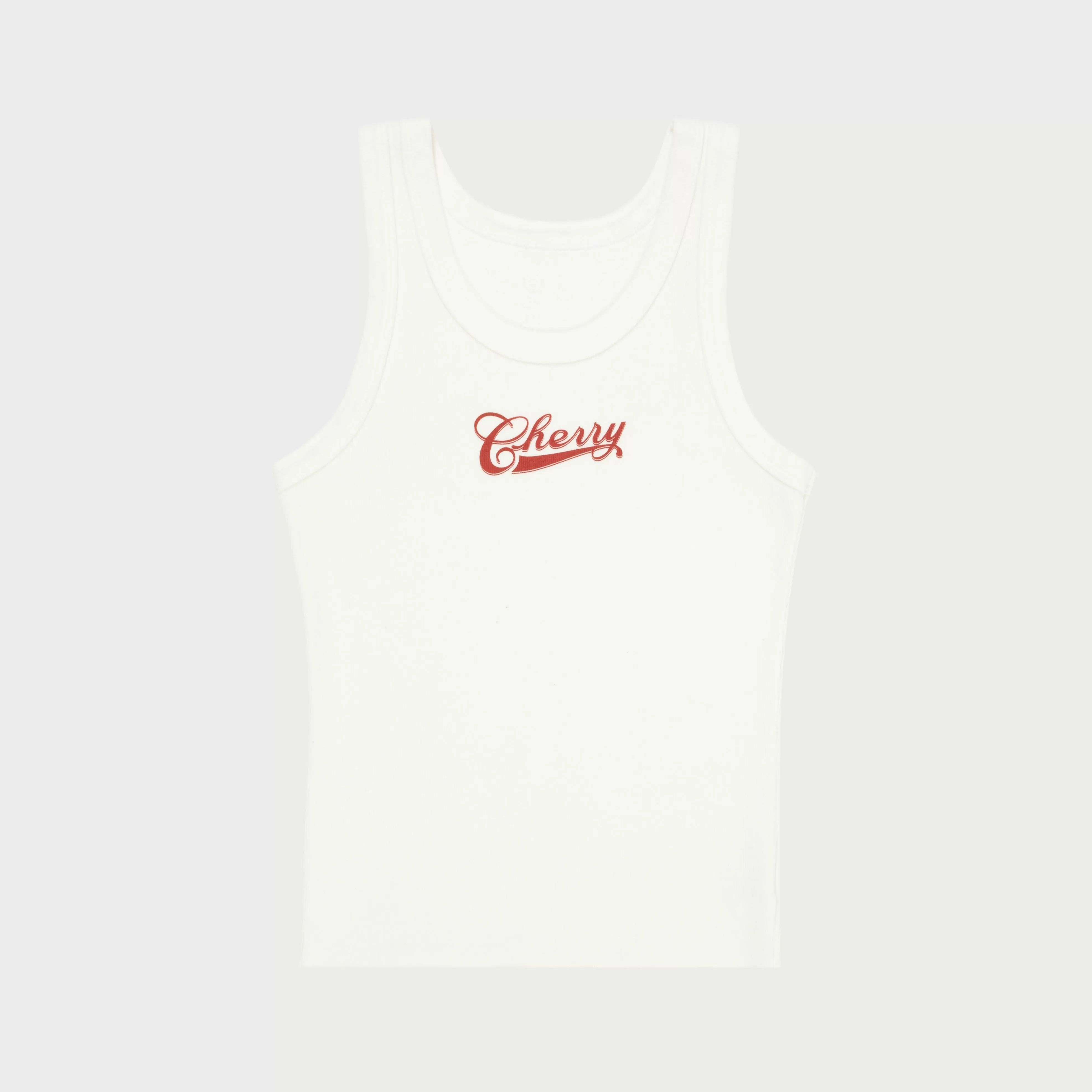 Cherry Diner Tank Top (White)