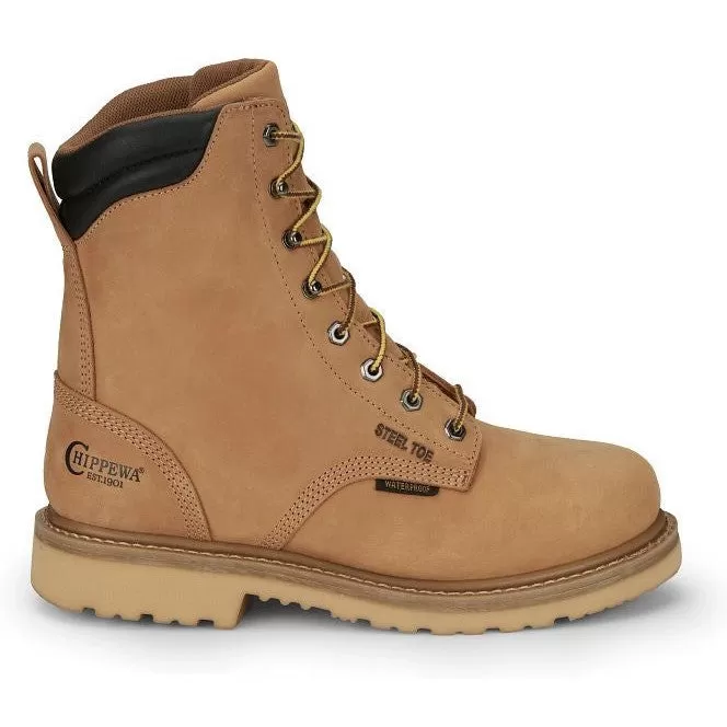 Chippewa Men's Northbound 8 WP Steel Toe 400G Work Boot -Wheat- NC2504