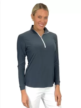 Corsican Polo Long Sleeve Pewter