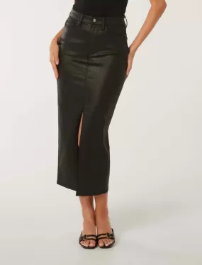 Danni Coated Midi Skirt