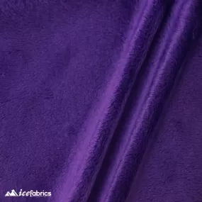 Dark Purple Minky Solid 3mm Pile Blanket Fabric