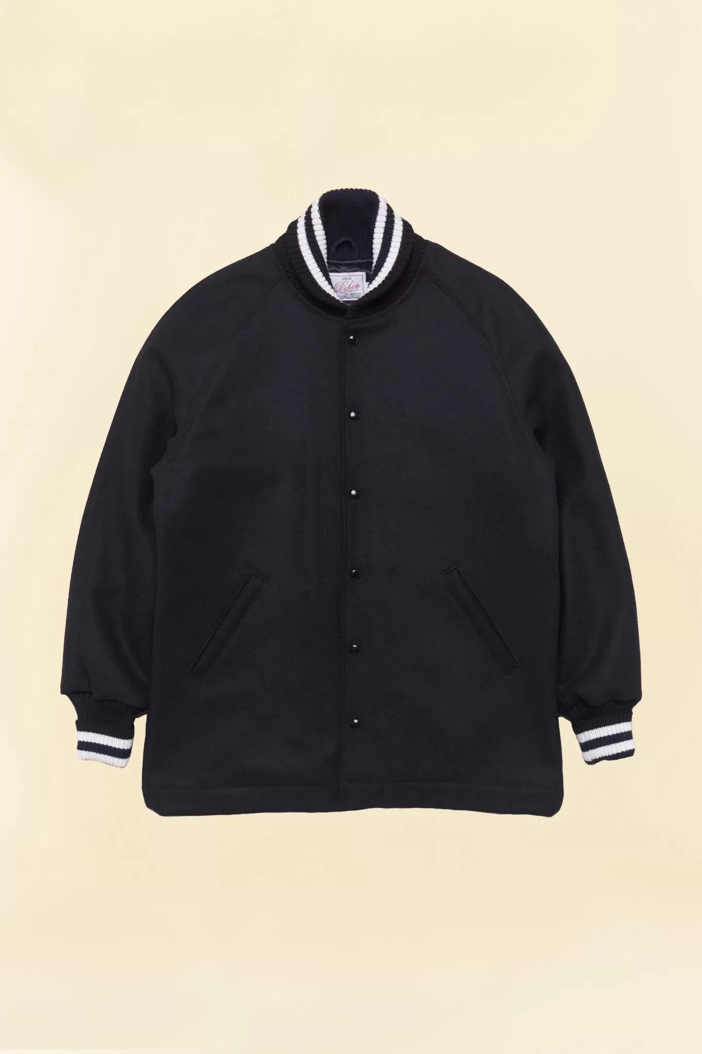 Dehen Car Coat - Black / Off White