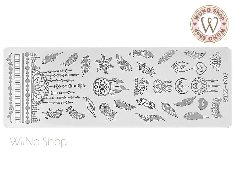 Dreamcatcher Nail Art Stamping Plate Template STZ-N07