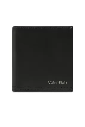 Duo Stitch Trifold 6CC W/Coin - Black