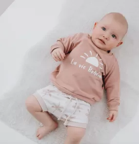 dusky pink sweatshirt- 6-9 mths